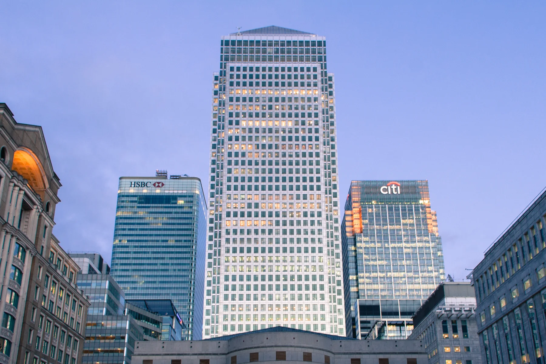 One Canada Square at Canary Wharf, home of UCL School of Management